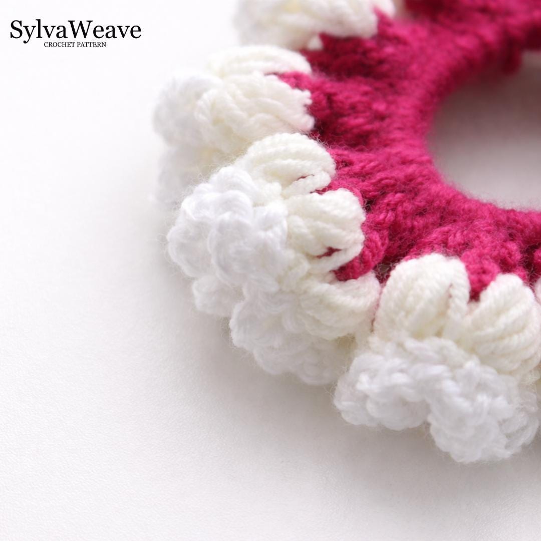 Crochet Hair Accessory Pattern | Ruffled Scrunchie PDF + Video Tutorial