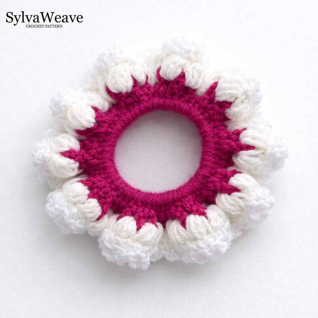 Crochet Hair Accessory Pattern | Ruffled Scrunchie PDF + Video Tutorial