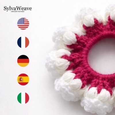 Crochet Hair Accessory Pattern | Ruffled Scrunchie PDF + Video Tutorial Crochet Hair Accessory Pattern | Ruffled Scrunchie PDF + Video Tutorial