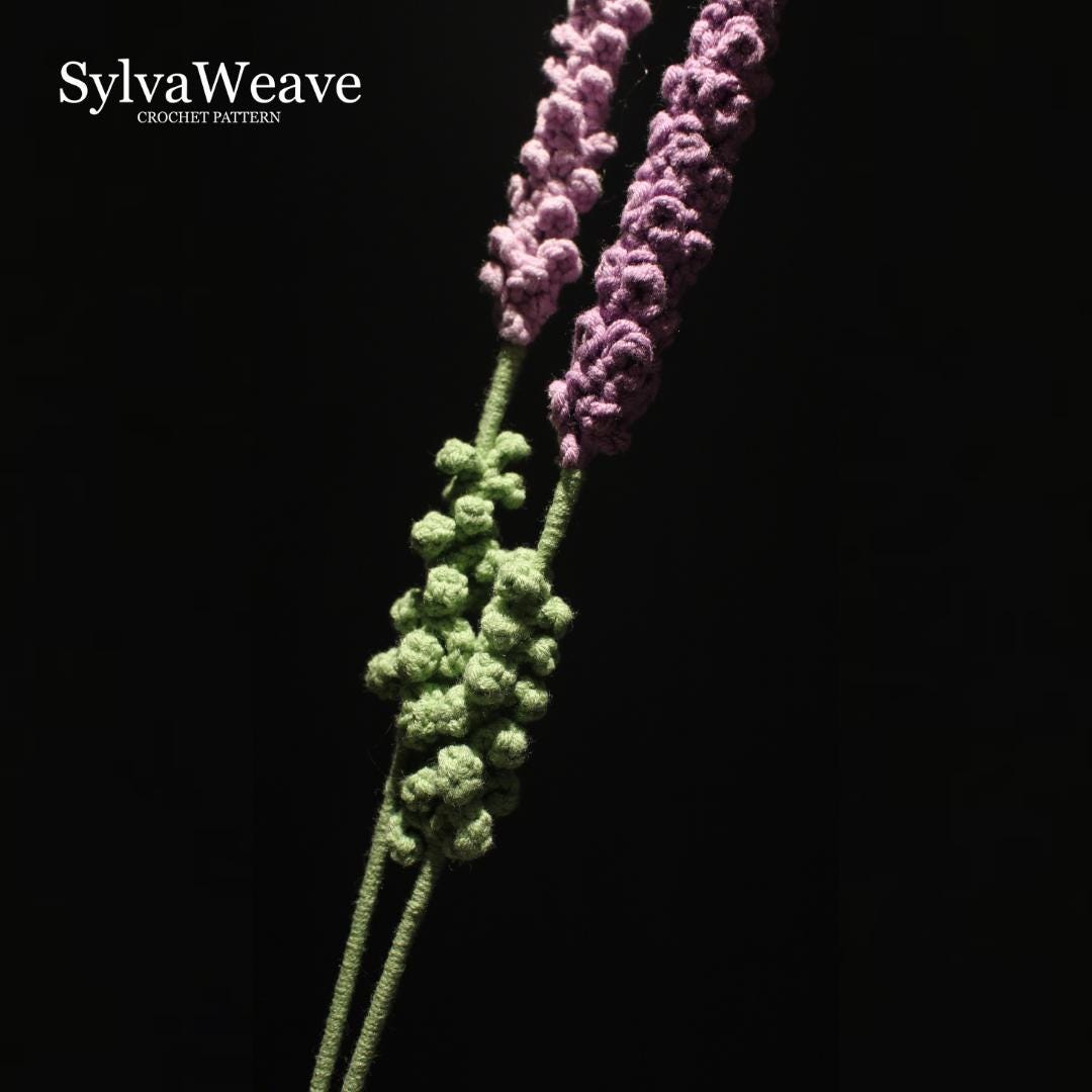 Crochet Lavender Flower Pattern (PDF + Video Tutorial)