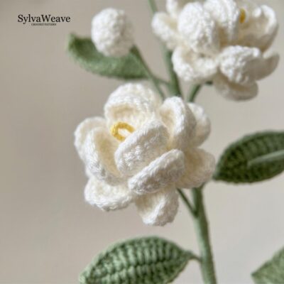 Jasmine Crochet Flower Pattern PDF & video Tutorial, Soft Floral Bouquet DIY Decor Jasmine Crochet Flower Pattern PDF & video Tutorial, Soft Floral Bouquet DIY Decor