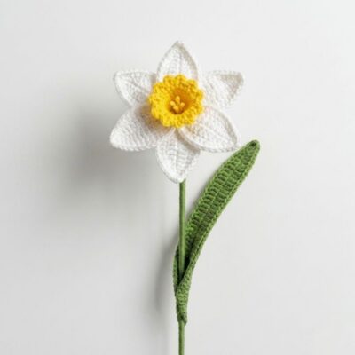 Narcissus Crochet Flower Pattern PDF with Video Tutorial, Realistic Bouquet Tutorial, Beginner Friendly Narcissus Crochet Flower Pattern PDF with Video Tutorial, Realistic Bouquet Tutorial, Beginner Friendly