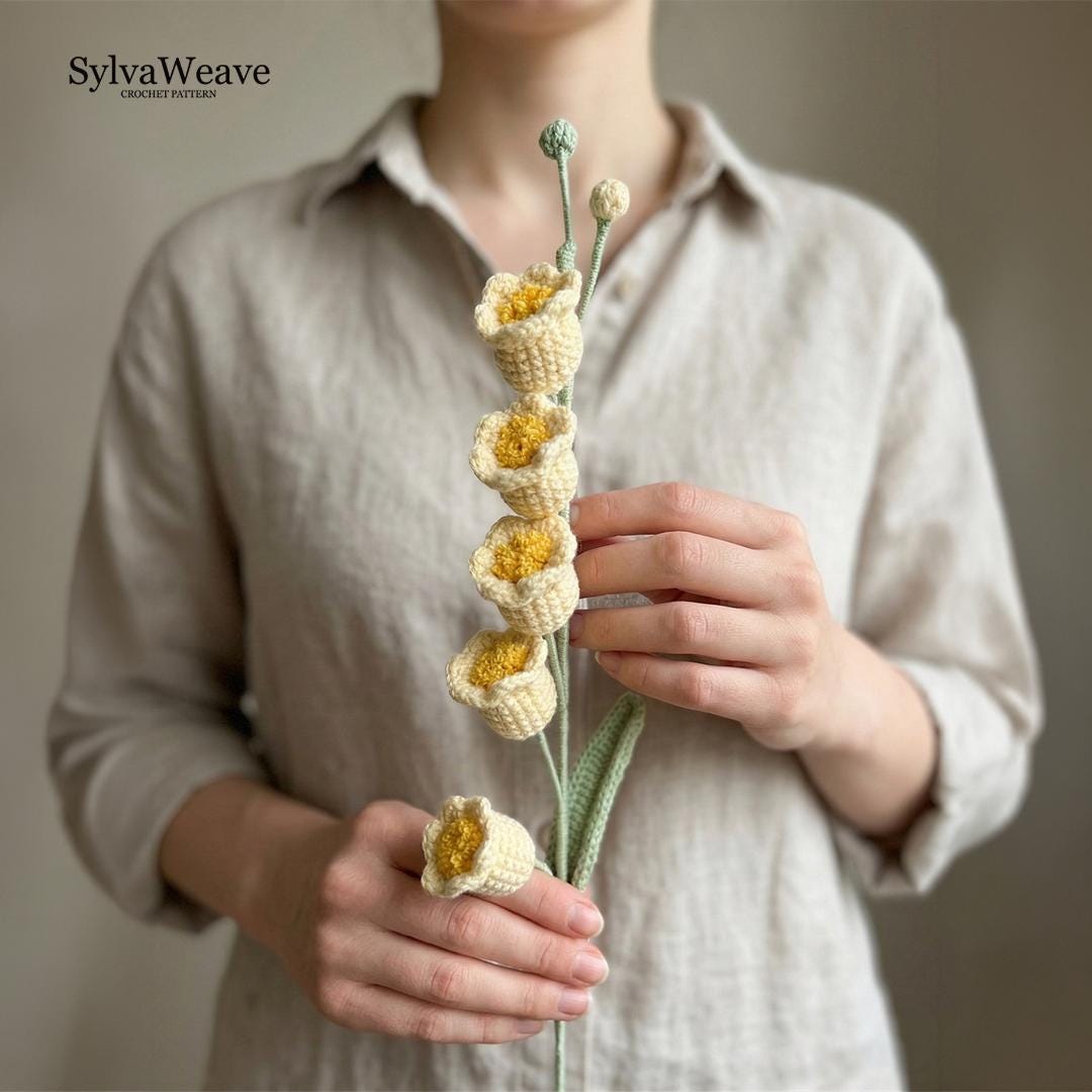 Crochet Lily of the Valley Flower Pattern (Video Tutorial)