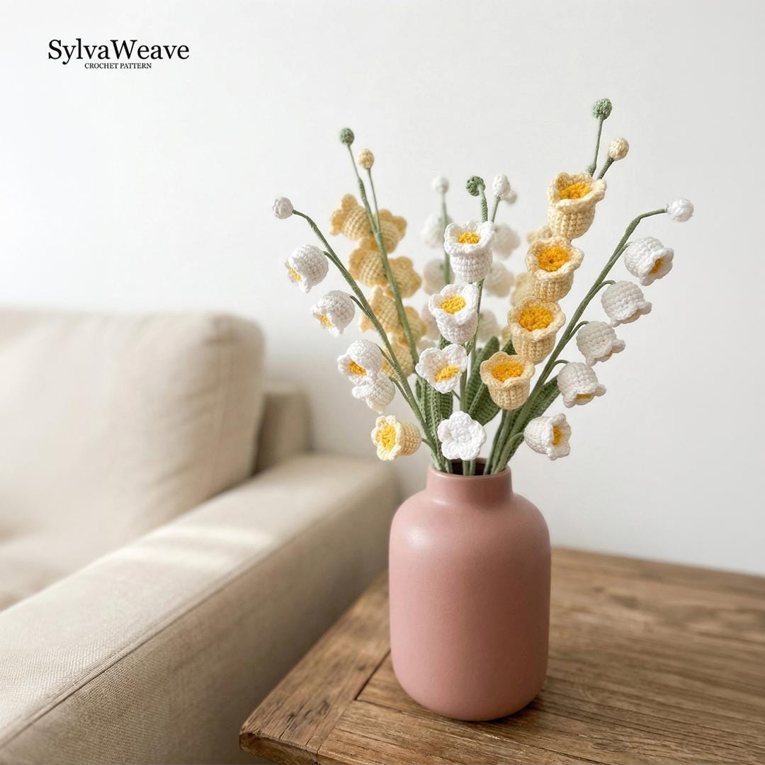 Crochet Lily of the Valley Flower Pattern (Video Tutorial)