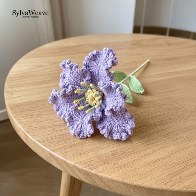 Crochet Crape Myrtle Flower Pattern, Video Tutorial, Floral Bouquet DIY (PDF)