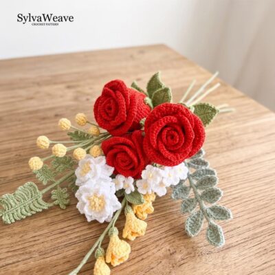 Crochet Rose Bouquet Pattern, 7 Flower Types, Video Tutorial (PDF Pattern), Forever Flower, Anniversary Gift, Crochet Rose Bouquet Pattern, 7 Flower Types, Video Tutorial (PDF Pattern), Forever Flower, Anniversary Gift,