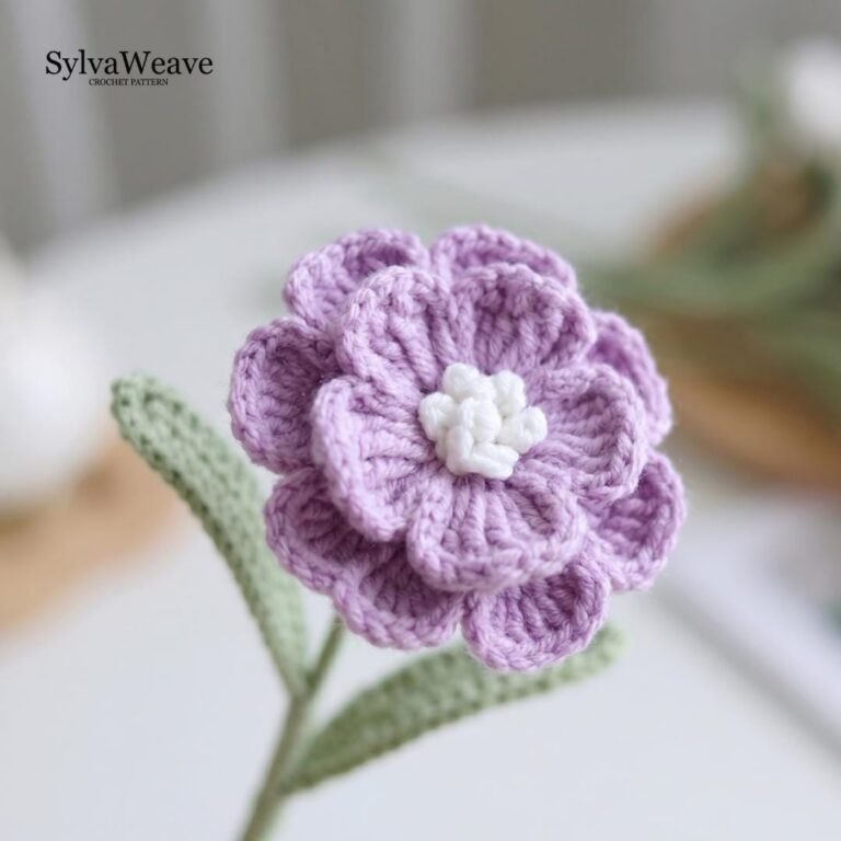 Crochet Flower Pattern PDF with Video Tutorial, Romantic Bouquet DIY Gift, Beginner Friendly