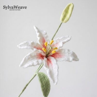 Lily Crochet Flower Pattern PDF with Video Tutorial, Elegant Bouquet DIY Gift Lily Crochet Flower Pattern PDF with Video Tutorial, Elegant Bouquet DIY Gift