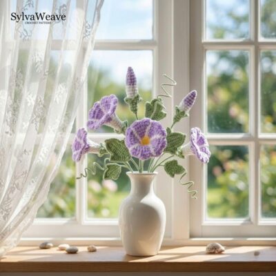 Crochet Flower Pattern Morning Glory (Video Tutorial, PDF) | Realistic Floral Amigurumi DIY | 5 languages Crochet Flower Pattern Morning Glory (Video Tutorial, PDF) | Realistic Floral Amigurumi DIY | 5 languages