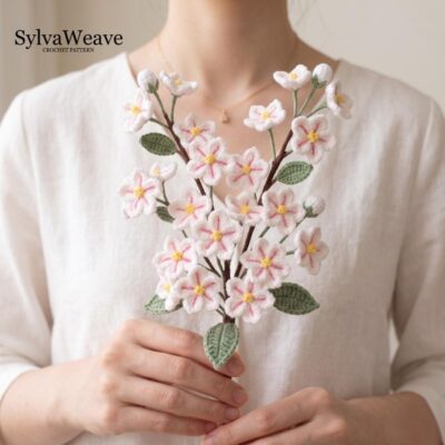 Cherry Blossom Crochet Pattern PDF with Video Tutorial, Sakura Flower DIY Bouquet Gift Cherry Blossom Crochet Pattern PDF with Video Tutorial, Sakura Flower DIY Bouquet Gift