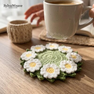 Crochet Daisy Coaster Basket Pattern (PDF + Video Tutorial) | Beginner Level | 5 languages Crochet Daisy Coaster Basket Pattern (PDF + Video Tutorial) | Beginner Level | 5 languages