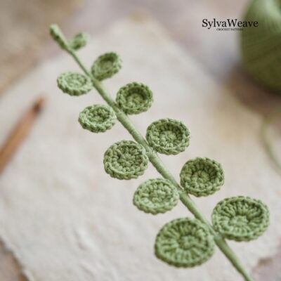 Eucalyptus Leaf Crochet Pattern PDF with Video Tutorial, Beginner DIY, Greenery Decor Eucalyptus Leaf Crochet Pattern PDF with Video Tutorial, Beginner DIY, Greenery Decor