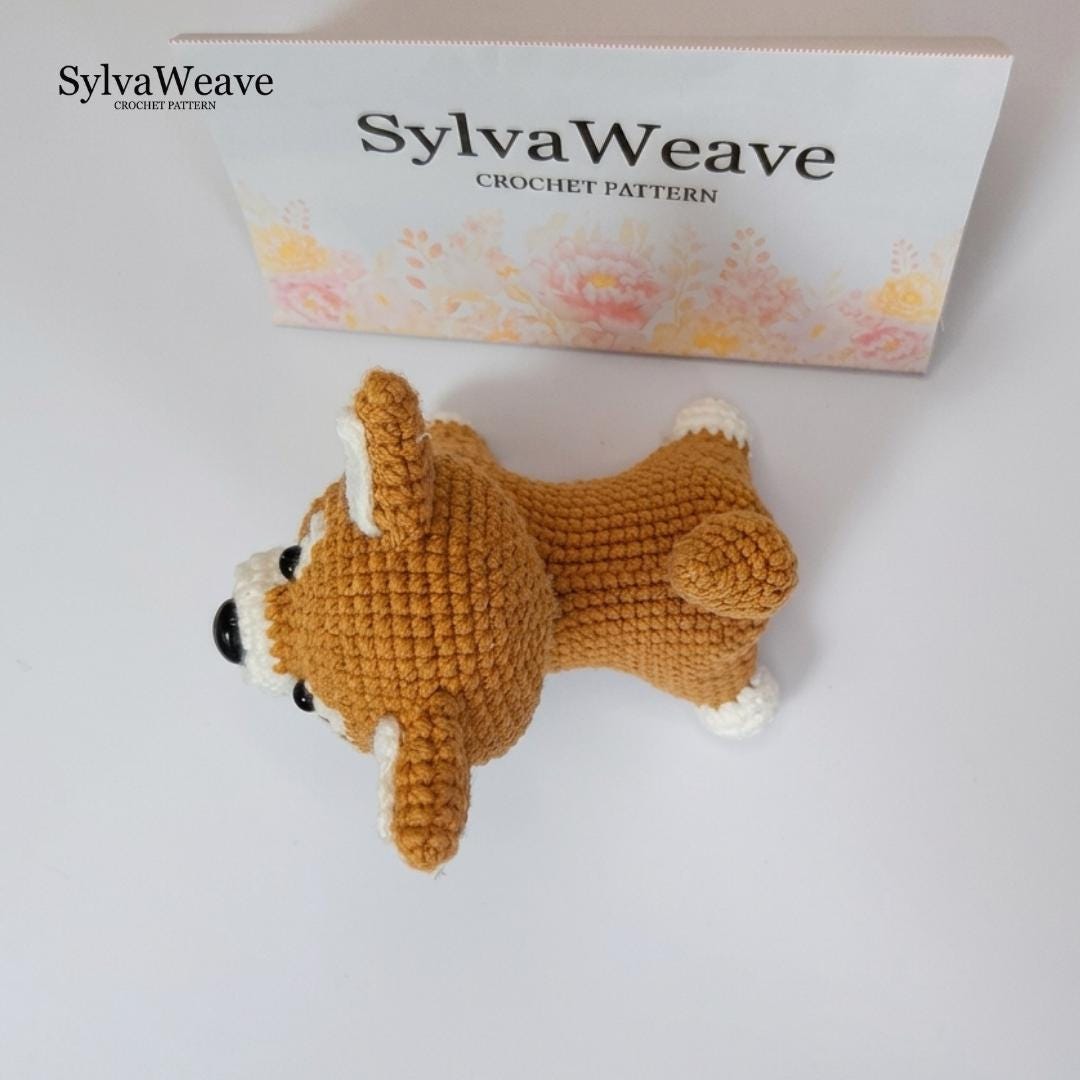 Crochet Dog Pattern, Animal Amigurumi PDF & Video Tutorial, 5 languages, Shiba Inu