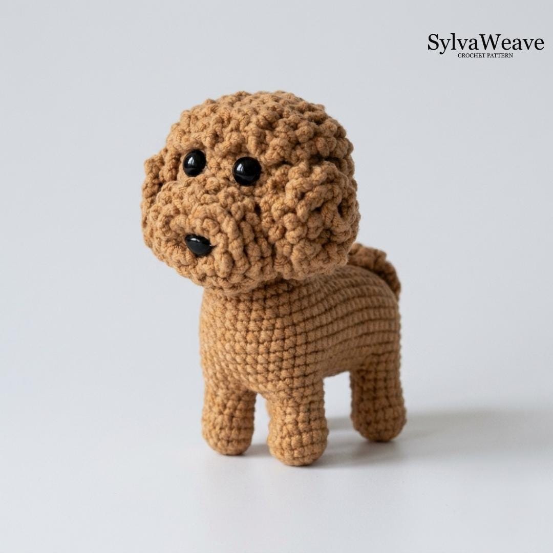 Crochet Poodle Dog Amigurumi Pattern, Beginner Friendly Video Tutorial (PDF)