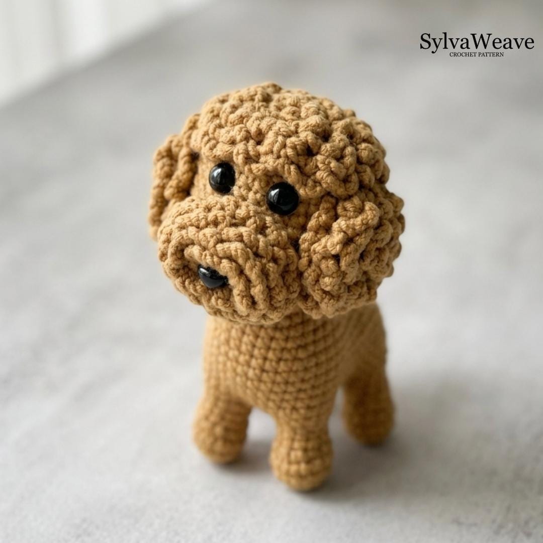 Crochet Poodle Dog Amigurumi Pattern, Beginner Friendly Video Tutorial (PDF)