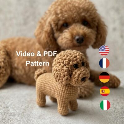 Crochet Poodle Dog Amigurumi Pattern, Beginner Friendly Video Tutorial (PDF) Crochet Poodle Dog Amigurumi Pattern, Beginner Friendly Video Tutorial (PDF)
