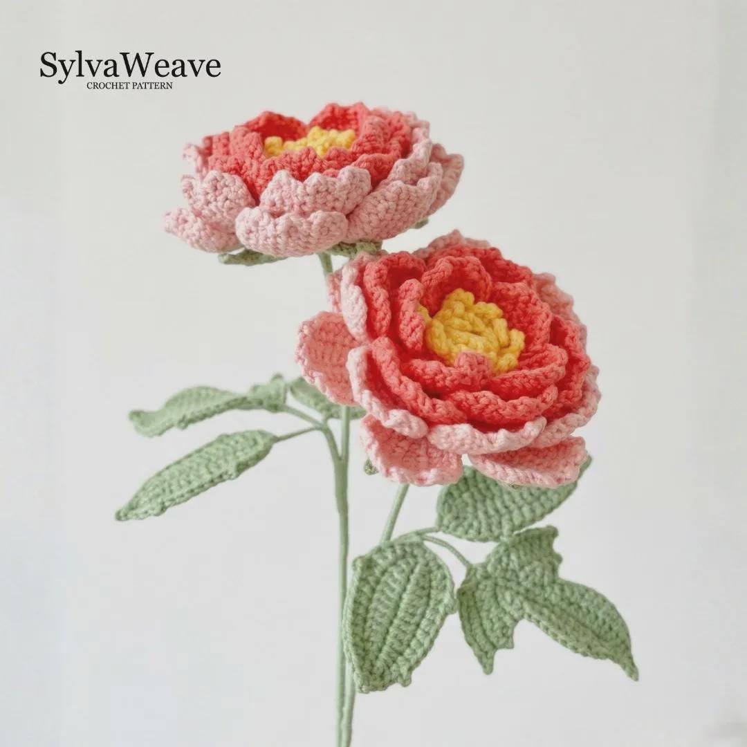 Crochet Flower Bouquet Bundle Pattern PDF with Video, Peony, Daisy, Moth Orchid, Freesia, Amigurumi flower, Wedding Bouquet, Valentine