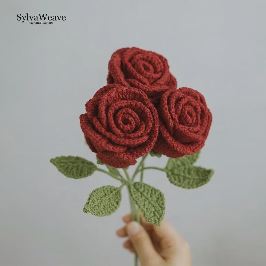Crochet Flower Bouquet Bundle Pattern PDF with Video, Rose,Tulip, Daisy,Freesia, Amigurumi flower, Wedding Flower, Valentine, 9 types Floral
