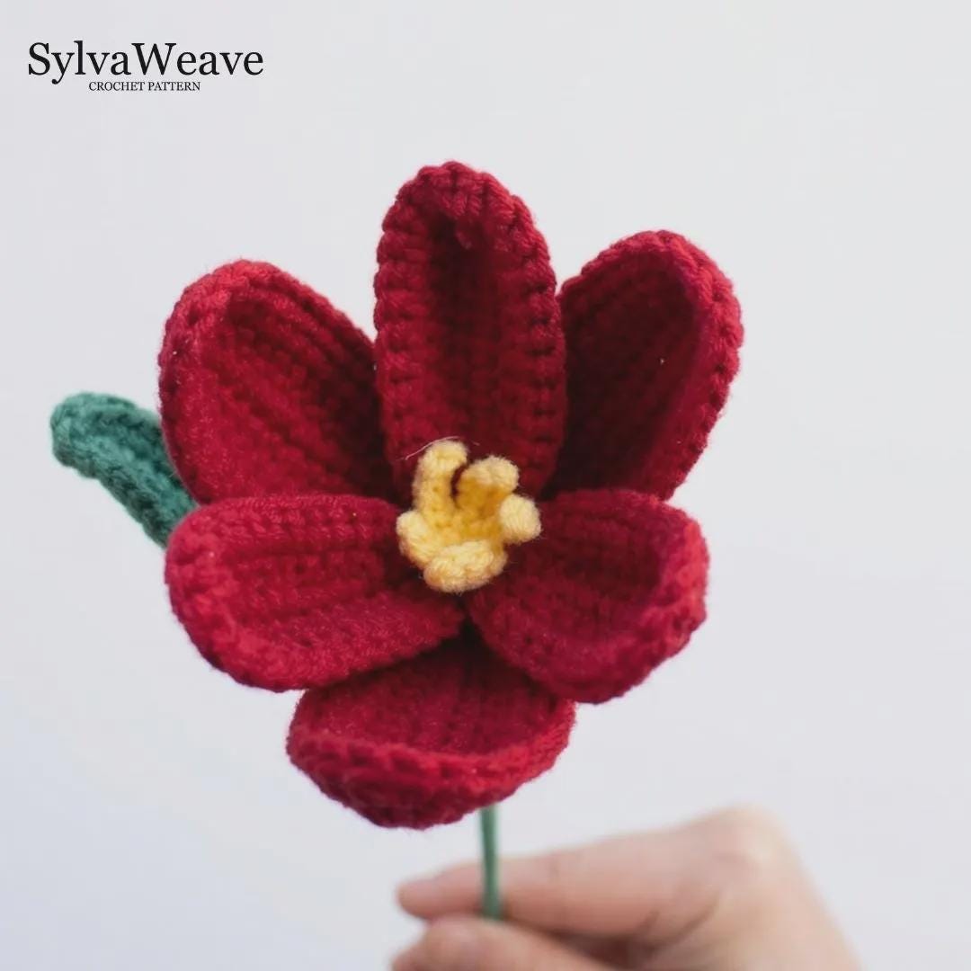 Crochet Flower Bouquet Bundle Pattern PDF with Video, Dahlia, Rose, Lily, Cherry Blossom, Amigurumi flower, Wedding Bouquet, Valentine