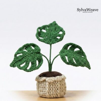 Monstera Leaf Crochet Pattern PDF & Video Tutorial, Beginner Plant Pot, House Warming, Table decoration, Gift for her Monstera Leaf Crochet Pattern PDF & Video Tutorial, Beginner Plant Pot, House Warming, Table decoration, Gift for her