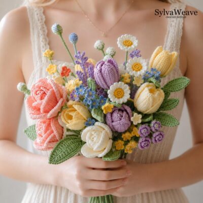 Crochet Flower Bouquet Bundle Pattern PDF with Video, Rose,Tulip, Daisy,Freesia, Amigurumi flower, Wedding Flower, Valentine, 9 types Floral Crochet Flower Bouquet Bundle Pattern PDF with Video, Rose,Tulip, Daisy,Freesia, Amigurumi flower, Wedding Flower, Valentine, 9 types Floral