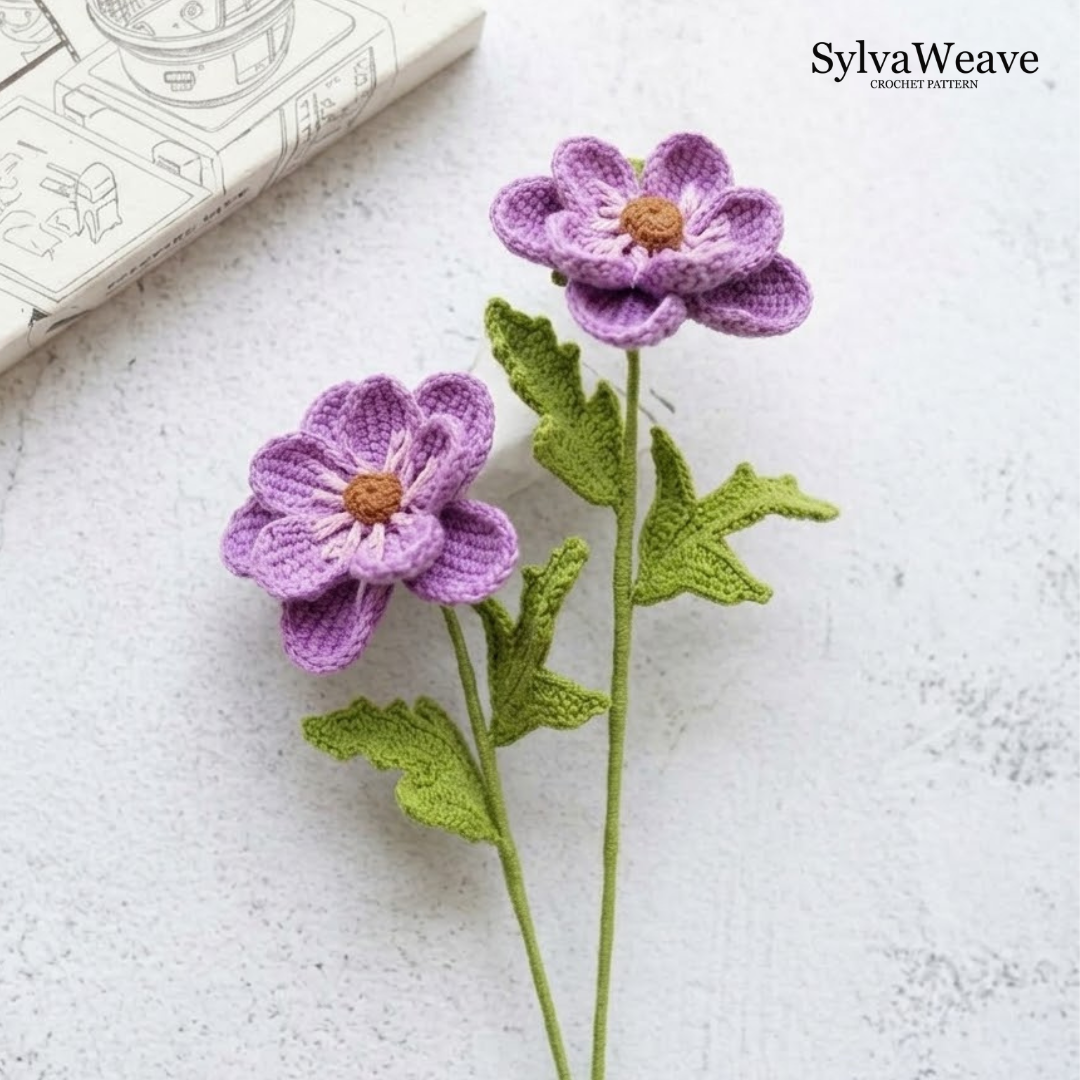 Anemone Crochet Flower Pattern PDF and Video Tutorial (Copy) - Image 3