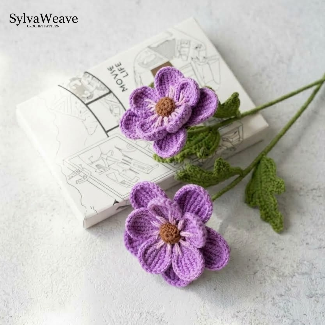Anemone Crochet Flower Pattern PDF and Video Tutorial (Copy) - Image 2