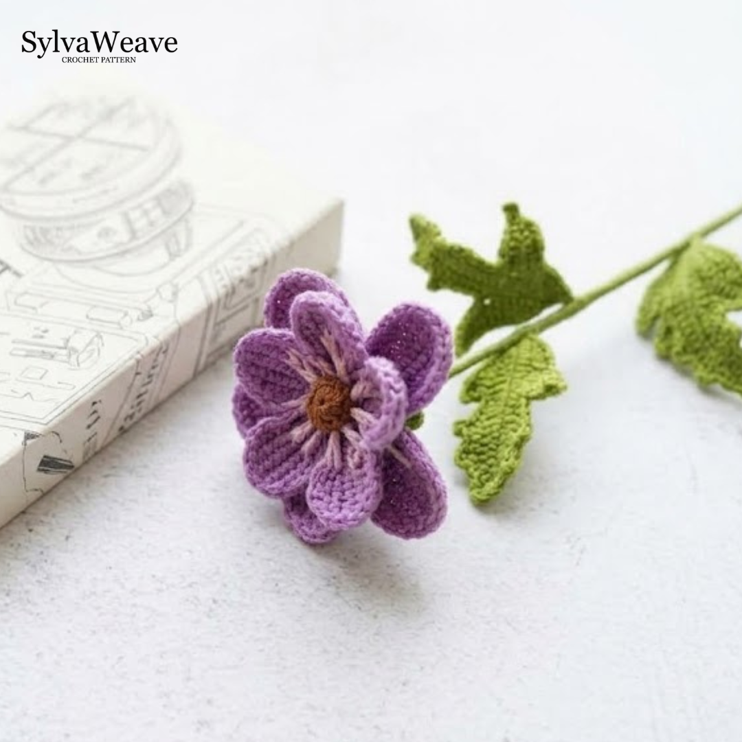 Anemone Crochet Flower Pattern PDF and Video Tutorial (Copy) - Image 4