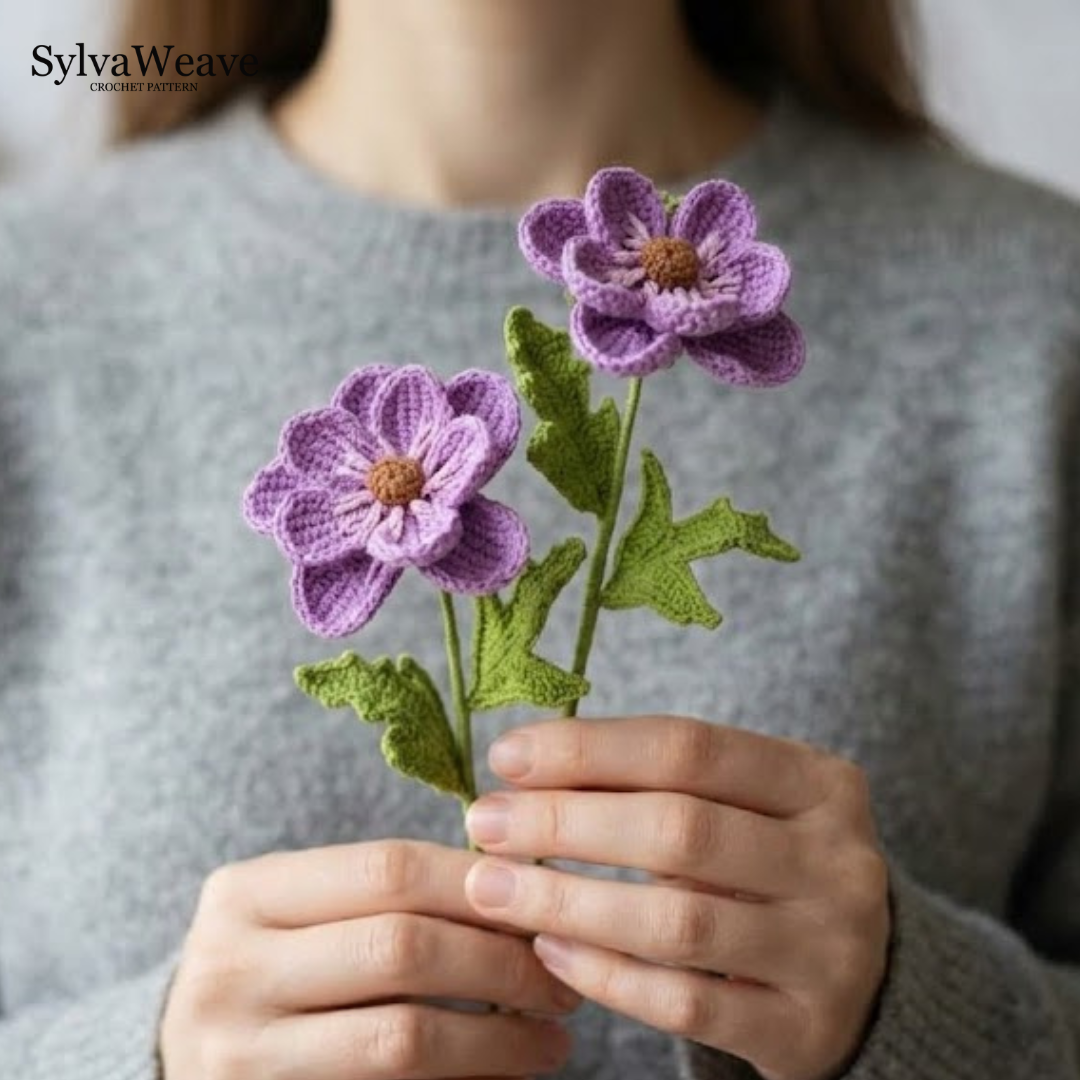 Anemone Crochet Flower Pattern PDF and Video Tutorial (Copy) - Image 5