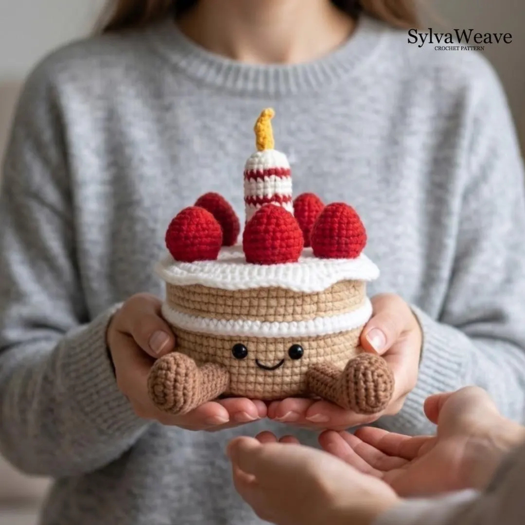 Birthday Cake Crochet Pattern PDF and Video Tutorial (Jellycat Style) - Image 3