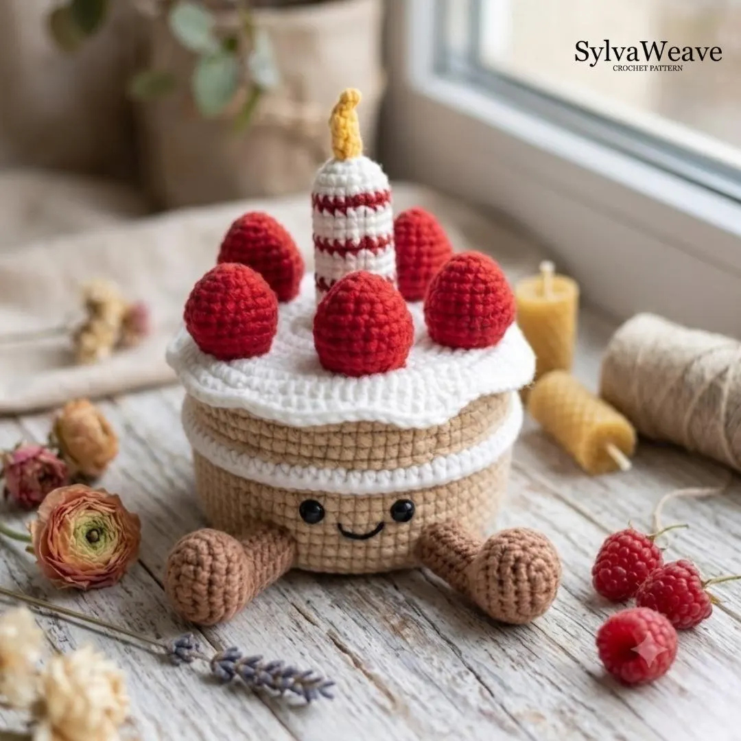 Birthday Cake Crochet Pattern PDF and Video Tutorial (Jellycat Style) - Image 4