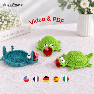 Lizard Coaster Crochet Coaster Pattern PDF and Video Tutorial