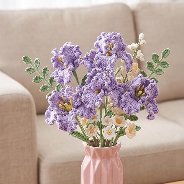 Crochet Crape Myrtle Flower Pattern, Video Tutorial, Floral Bouquet DIY (PDF)