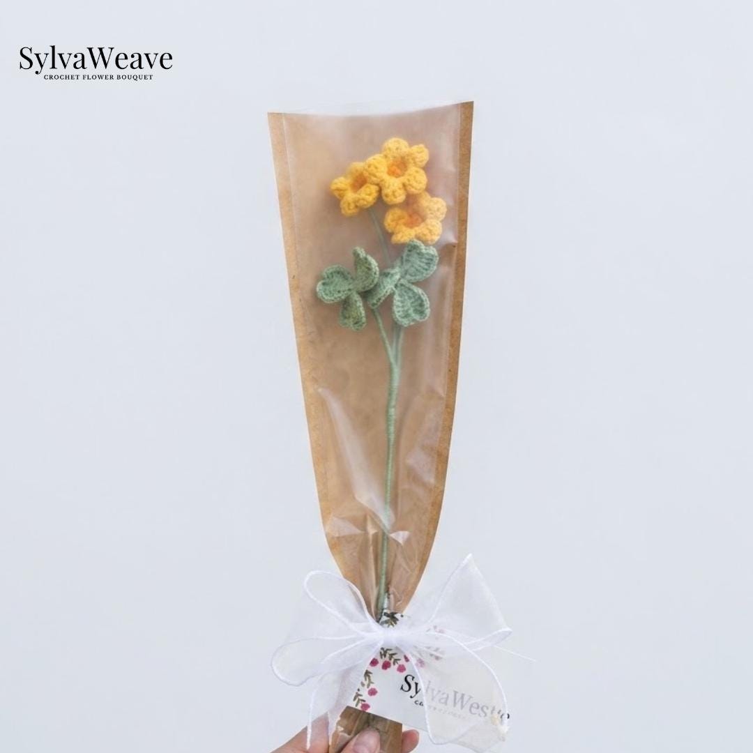 Handmade Crochet Tulip Flower, Everlasting Floral Arrangement, Birthday Gift - Image 9