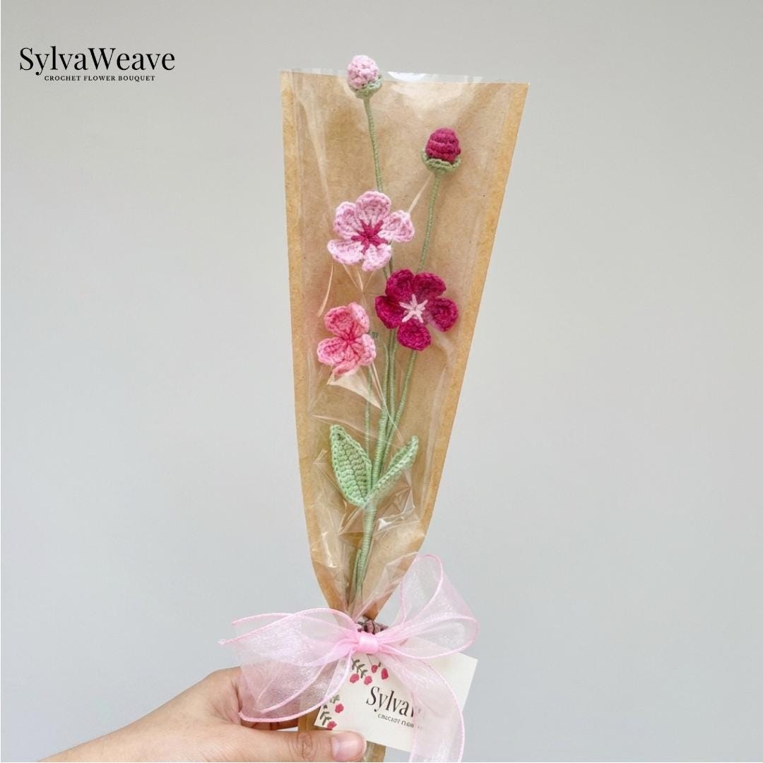 Handmade Crochet Tulip Flower, Everlasting Floral Arrangement, Birthday Gift - Image 3