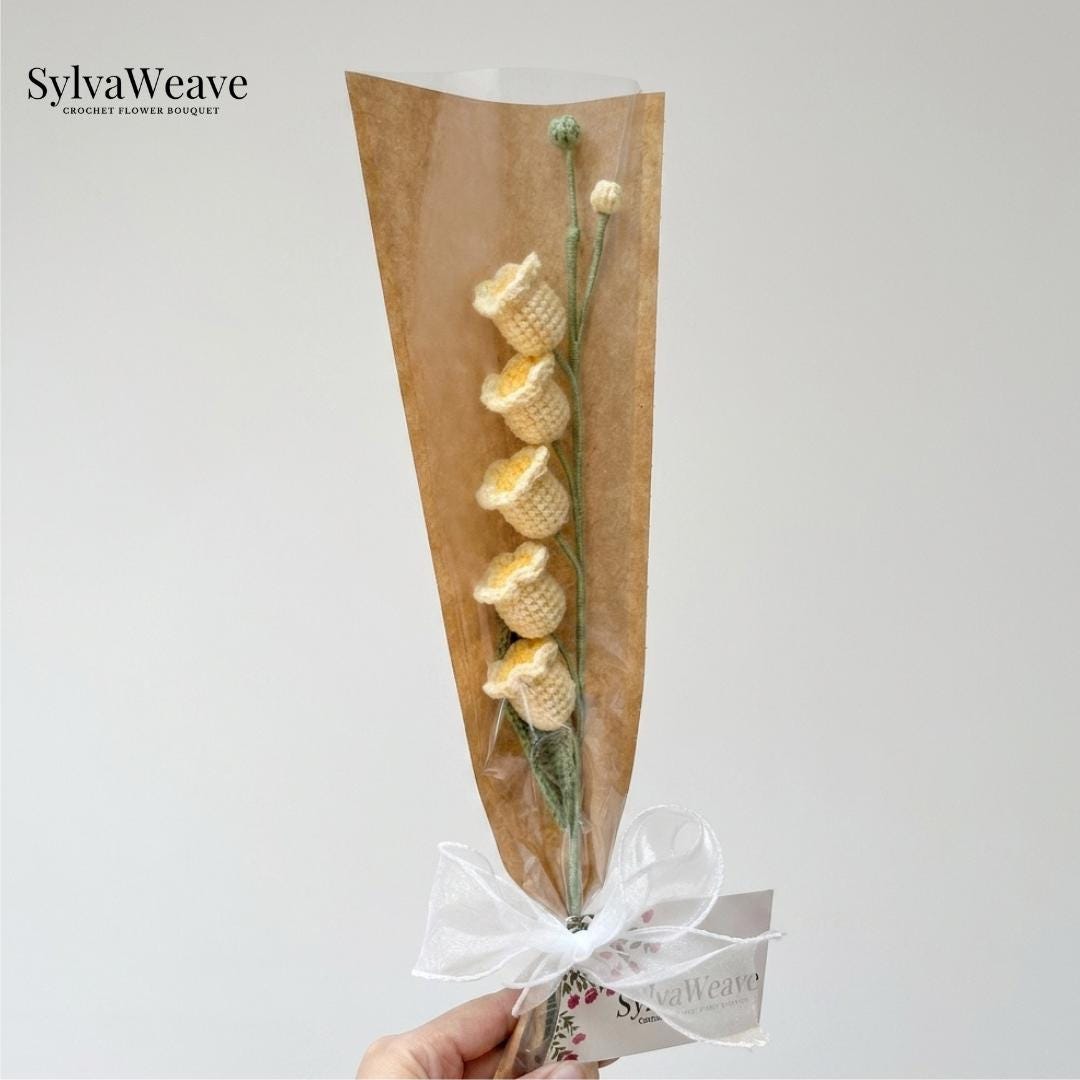 Handmade Crochet Tulip Flower, Everlasting Floral Arrangement, Birthday Gift - Image 6