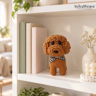 Handmade Crochet Poodle Dog, Cute Plush Puppy Gift, Poodle Lover Gift, Amigurumi Dog, Pet Lover Gift, Cute Home Decor